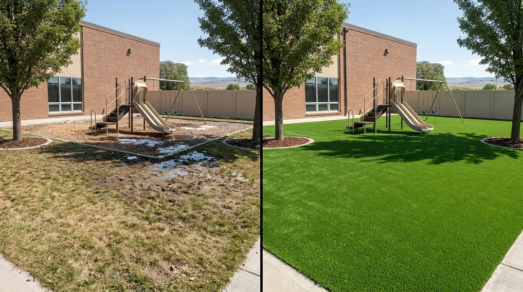 Result artificial grass installation in Idaho Falls - Idaho Falls Artificial Grass Installation